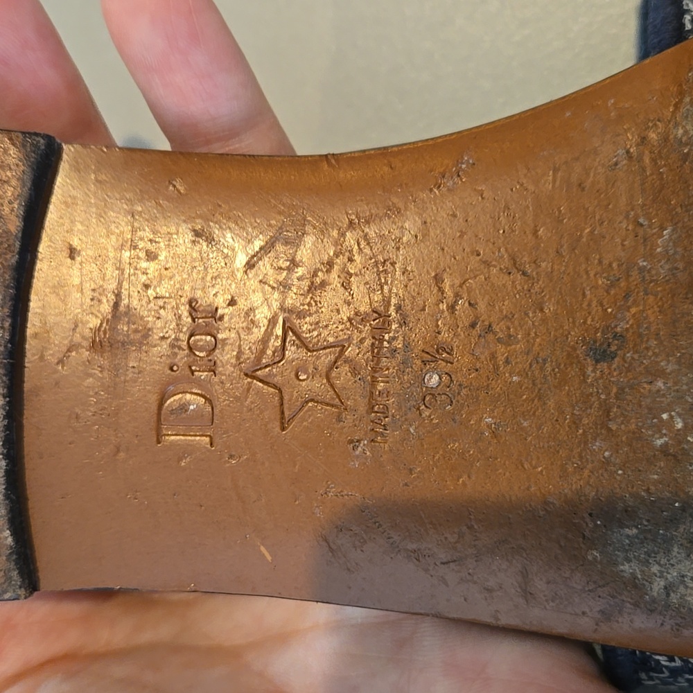 Authentic Dior D Way Slides Size 39.5 Deep Blue - image 8